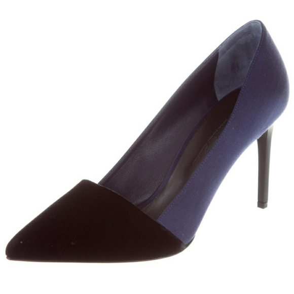 NWT$670 Oscar de la Renta Vik Velvet Satin Black Pumps Heels Sz 38 (US 8) - Picture 2 of 9